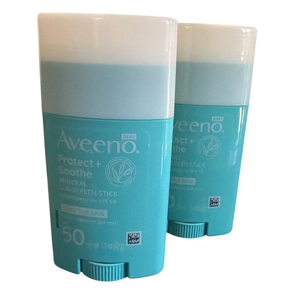 Aveeno Protect + Soothe Mineral Sunscreen Stick -Sensitive Skin, SPF 50 - 2 Pk
